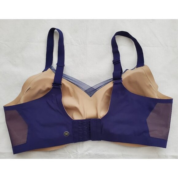 HoneyLove Crossover Bra Wireless Full Coverage Stretch Supportive Blue Size 1X - Picture 4 of 11